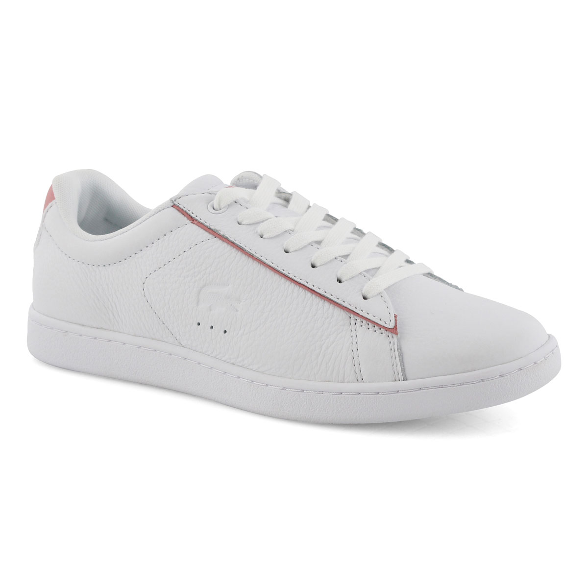 lacoste white pink shoes