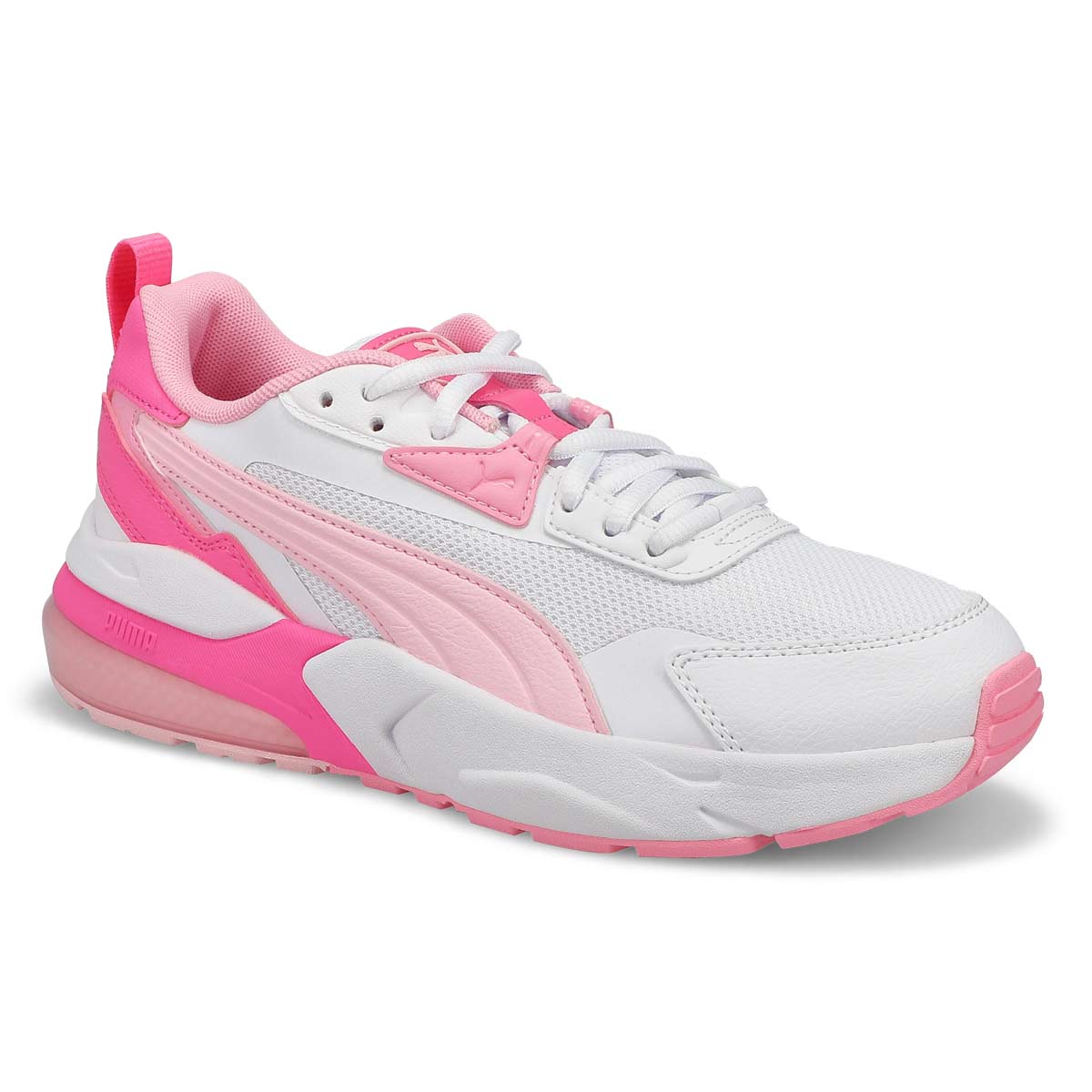 Puma, Women's Vis2k Lace Up Sneaker - White Pink