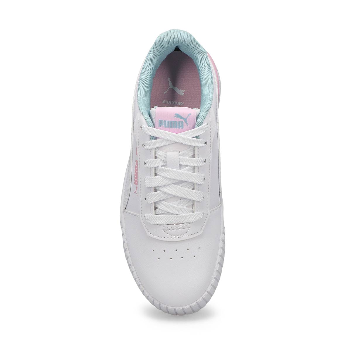 Girls Carina 2.0 Tropical Jr Sneaker - White/Turquoise/Grape