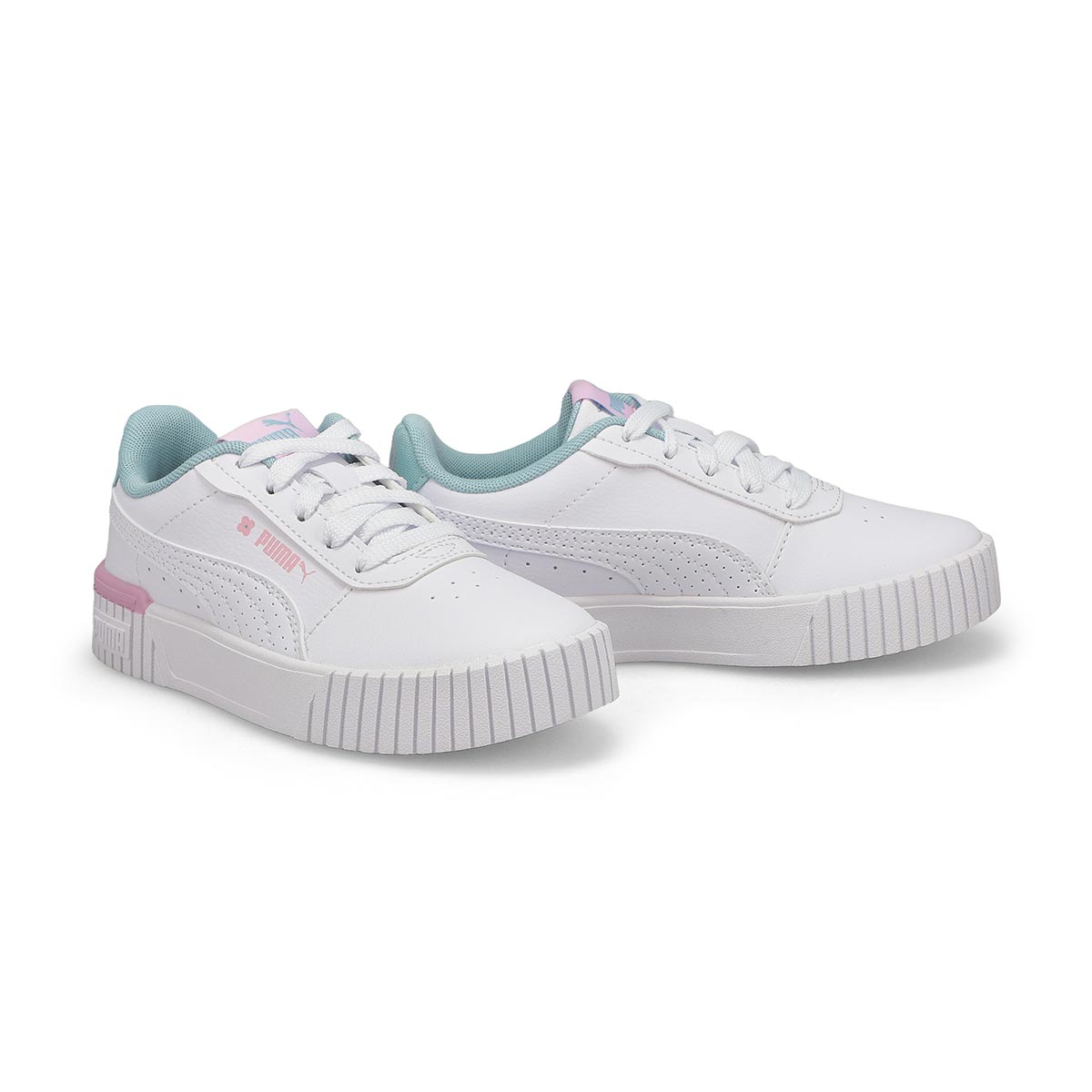 Girls  Carina 2.0 Tropical Ps Sneaker - White/Turquoise/Grape