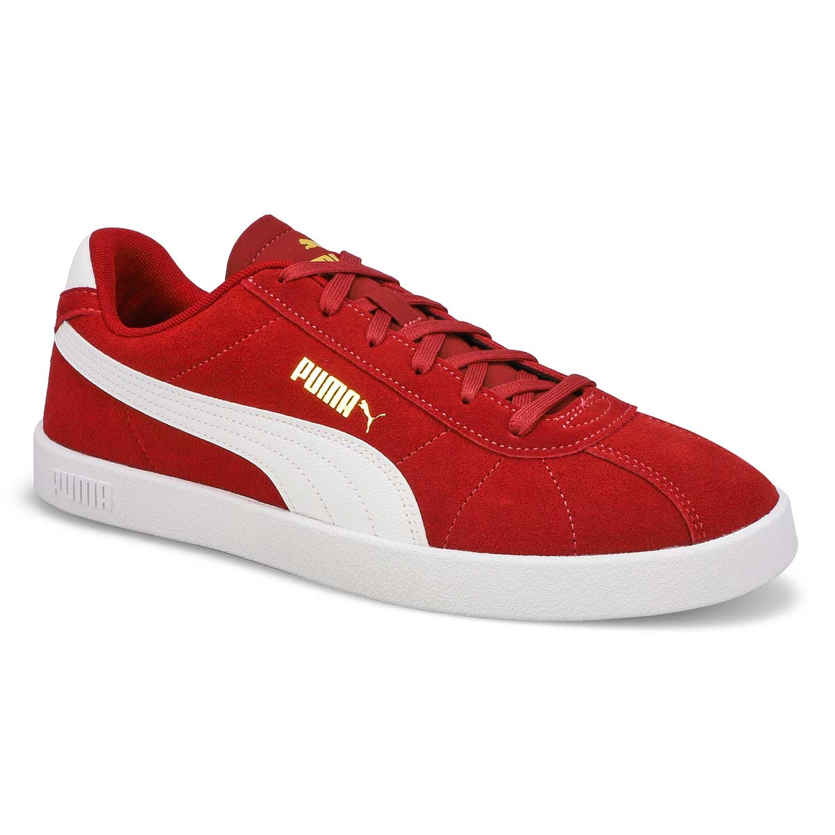 Puma, Puma, Baskets à lacets CLUB II, rouge blanc or, hommes