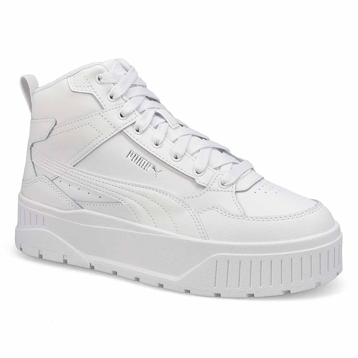 Puma, Baskets hautes à plateforme KARMEN II IDOL MID, blanc blanc argent, femmes