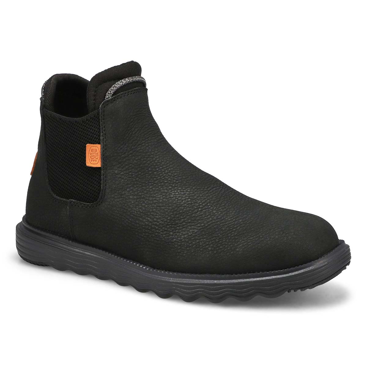 Heydude, Men's Branson Craft Chelsea Leather Chelsea Boot - Black