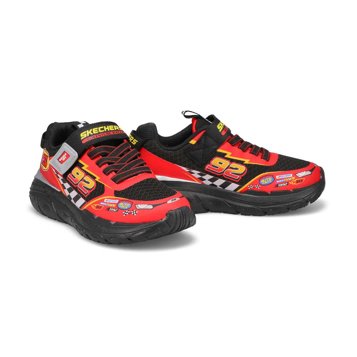Boys  Skech Tracks Sneaker - Black/Red