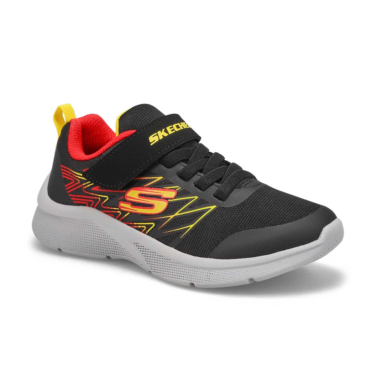 Skechers, Boys' Microspec Texlor Sneaker - Black  Red