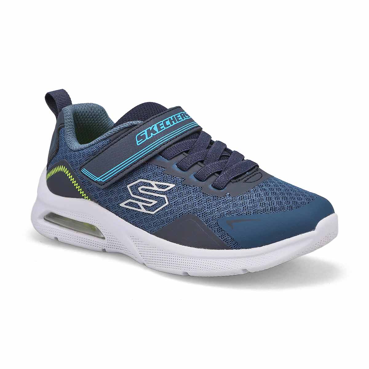 Skechers, Boys' Microspec Max-Ravork Sneaker - Navy Lime