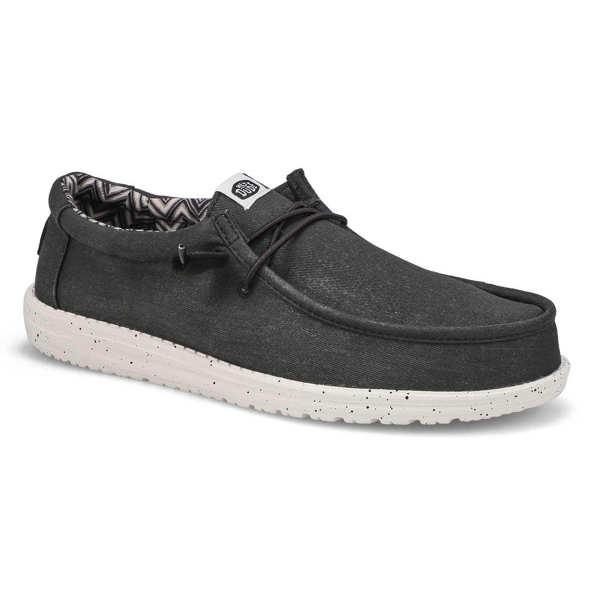 Heydude, Heydude, Men's Wally Canvas Casual Shoe -  Black White