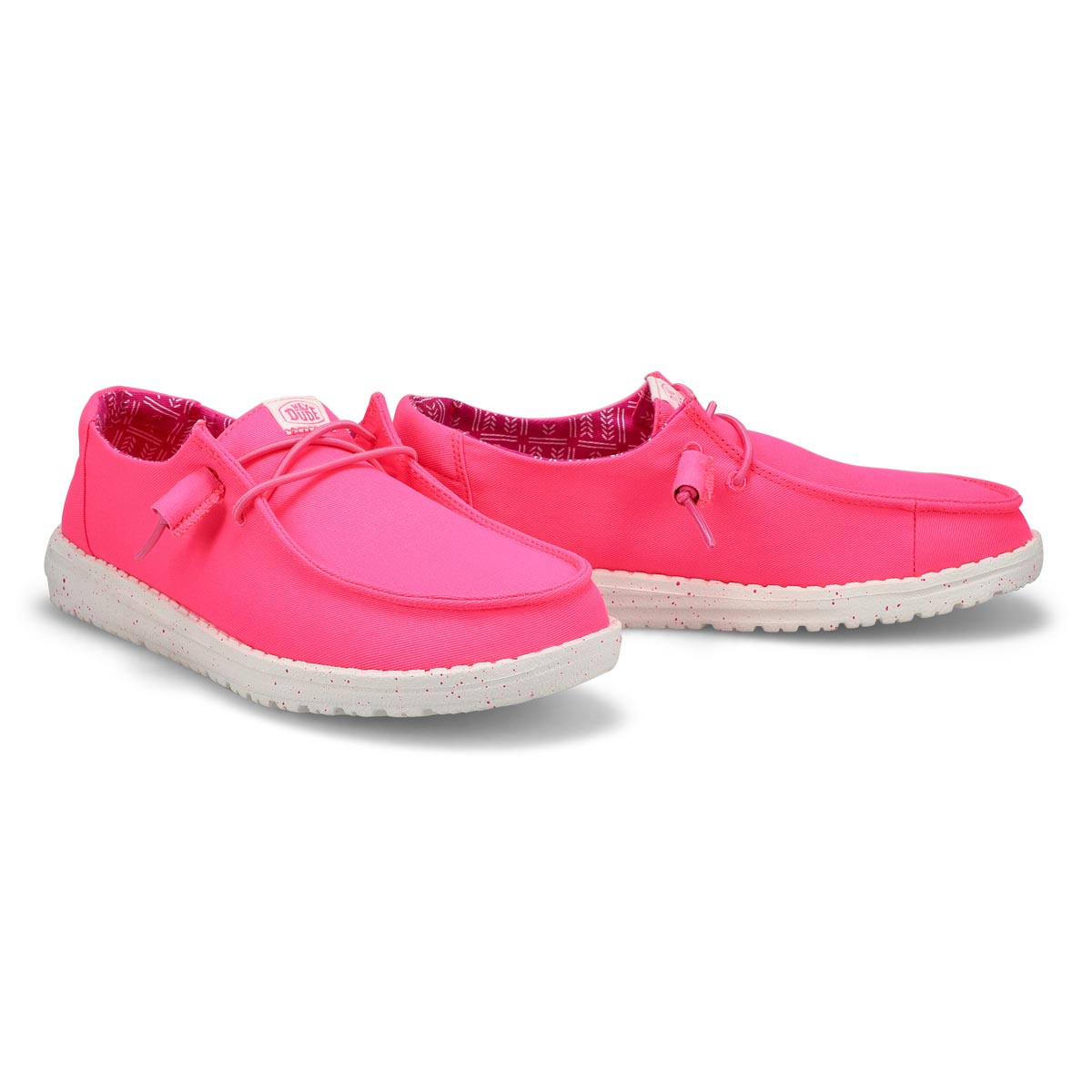 Womens Wendy Canvas Casual Shoe - Neon Pink