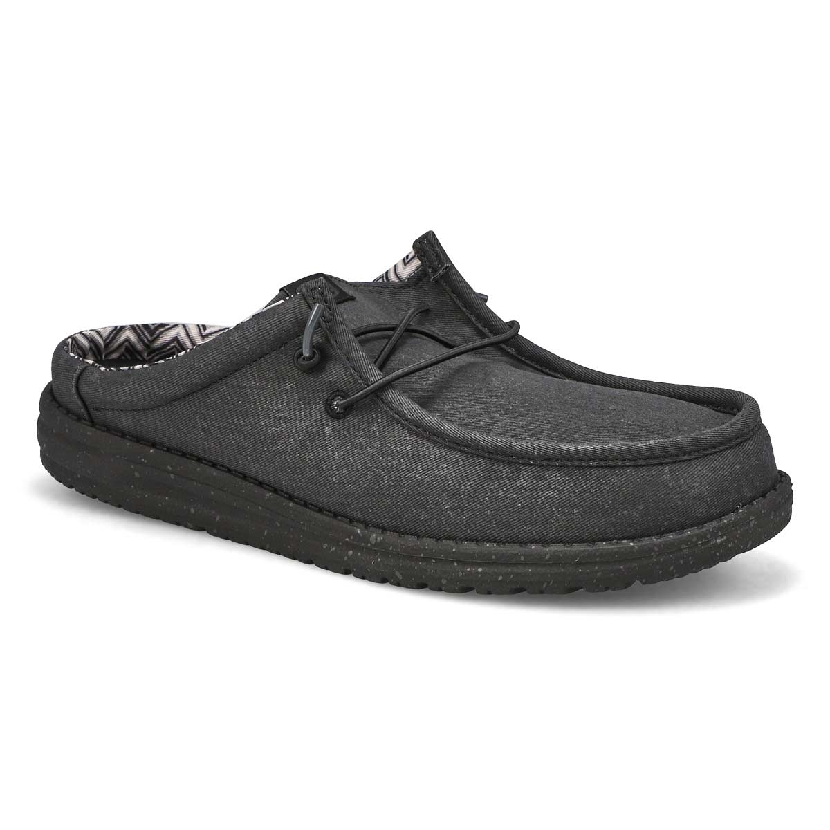 Heydude, Heydude, Men's Wally Slip Stretch Canvas On Shoe - Black Black