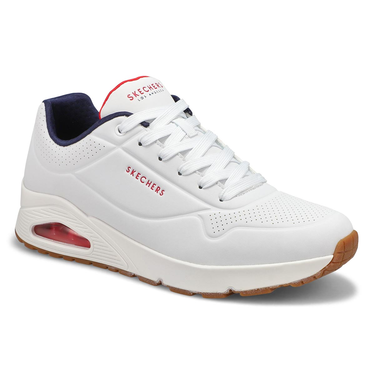 Skechers, Baskets UNO STAND ON AIR, blanc marine rouge, hommes