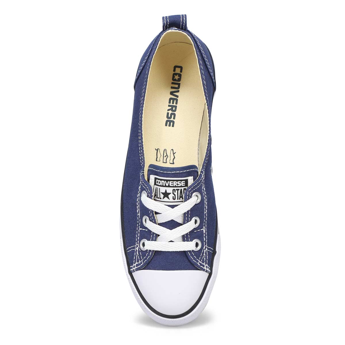 Converse Women's CT ALL STAR BALLET LACE navy slip-ons