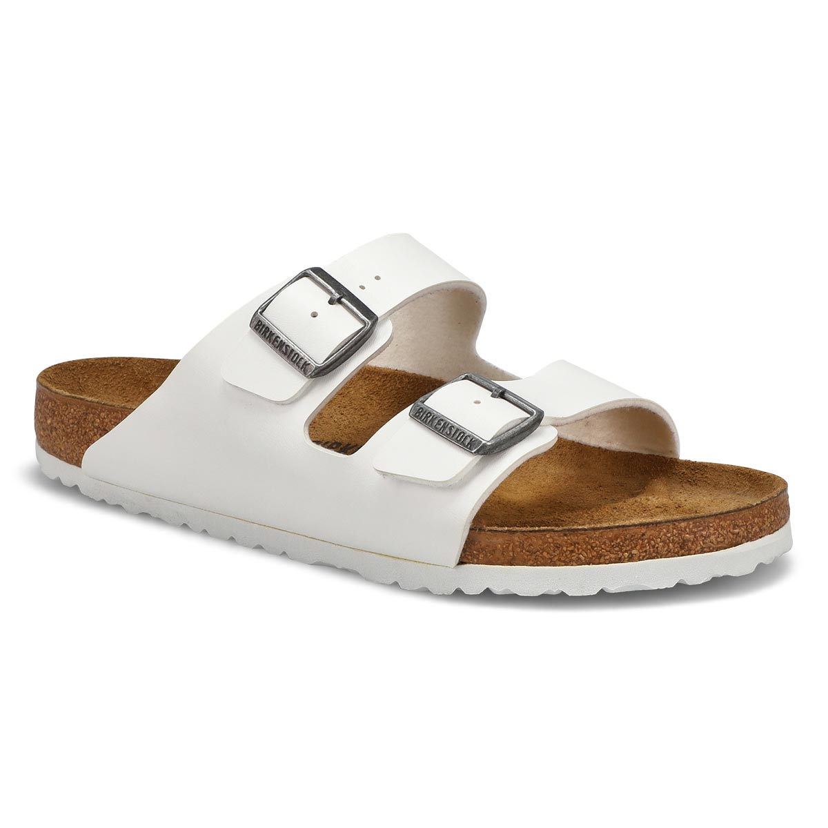 Birkenstock, Sandale à 2 brides ARIZONA BIRKO-FLOR, blanc, hommes