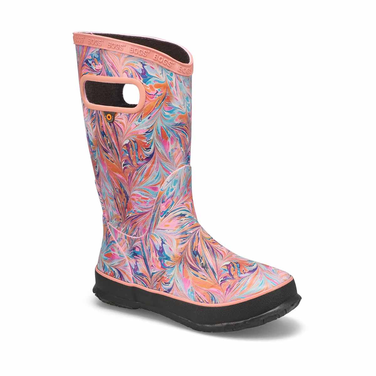 Bogs, Bogs, Botte de pluie RAINBOOT MARBLE, corail, filles