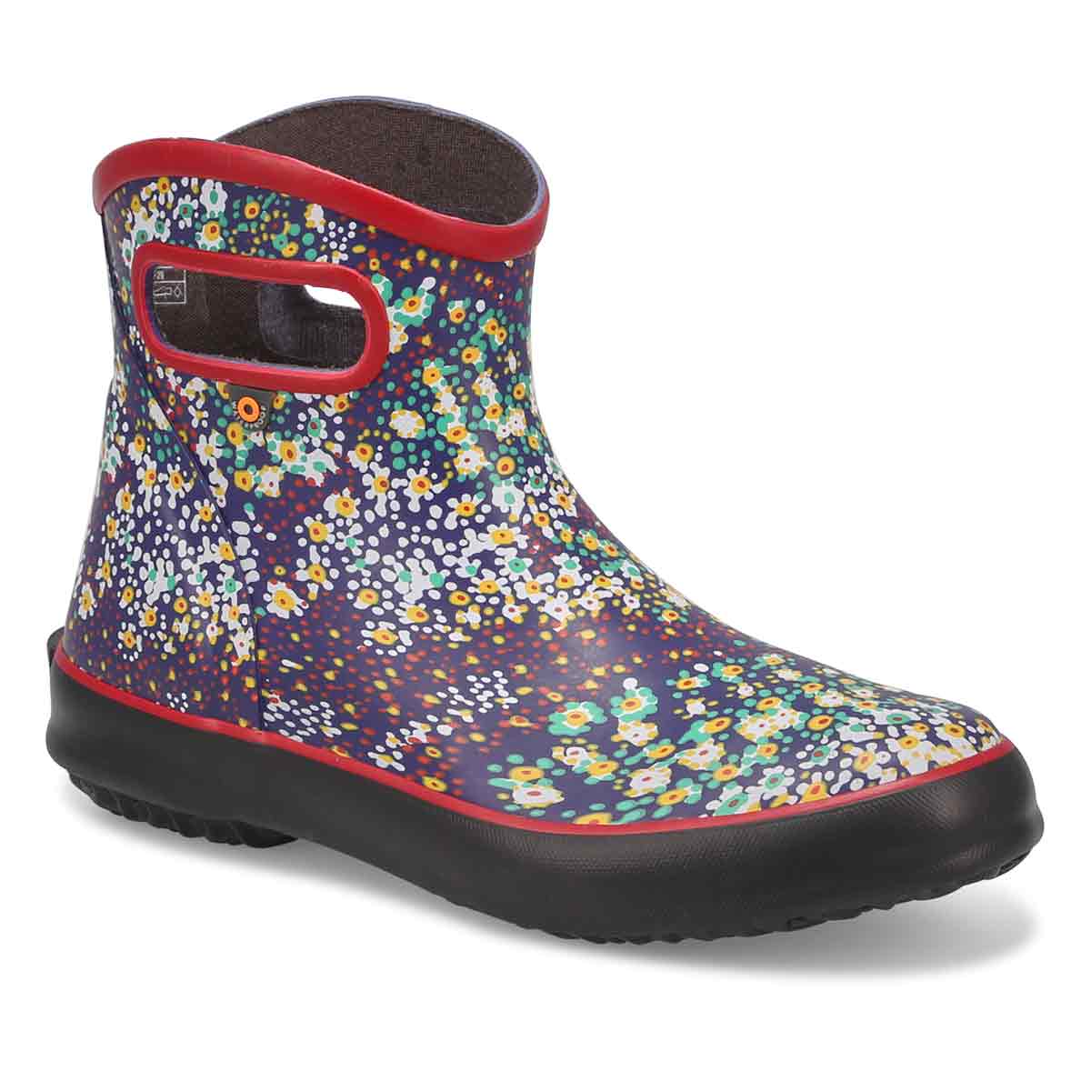 Bogs Women's Patch Ankle Rain Boot - Red Mult | SoftMoc.com