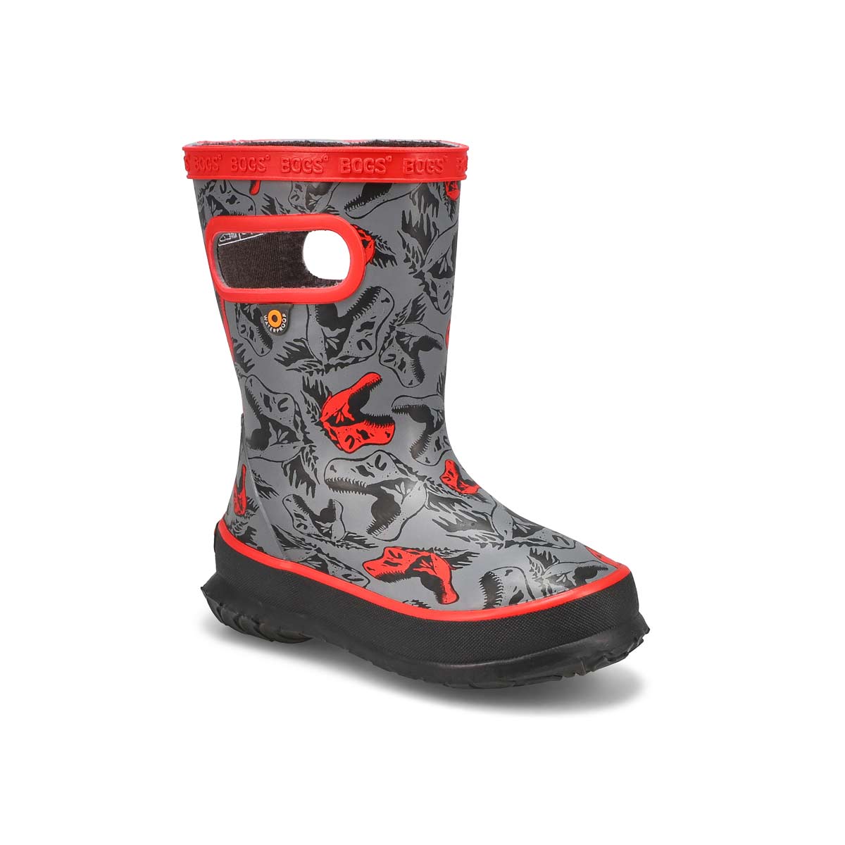 Bogs, Infants' Skipper Cool Dinos Rain Boot - Grey