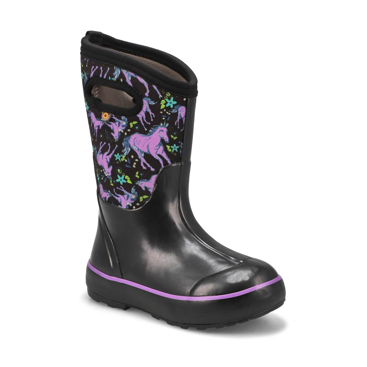 Bogs, Girls' Classic II Unicorn Awesome Boot - Black