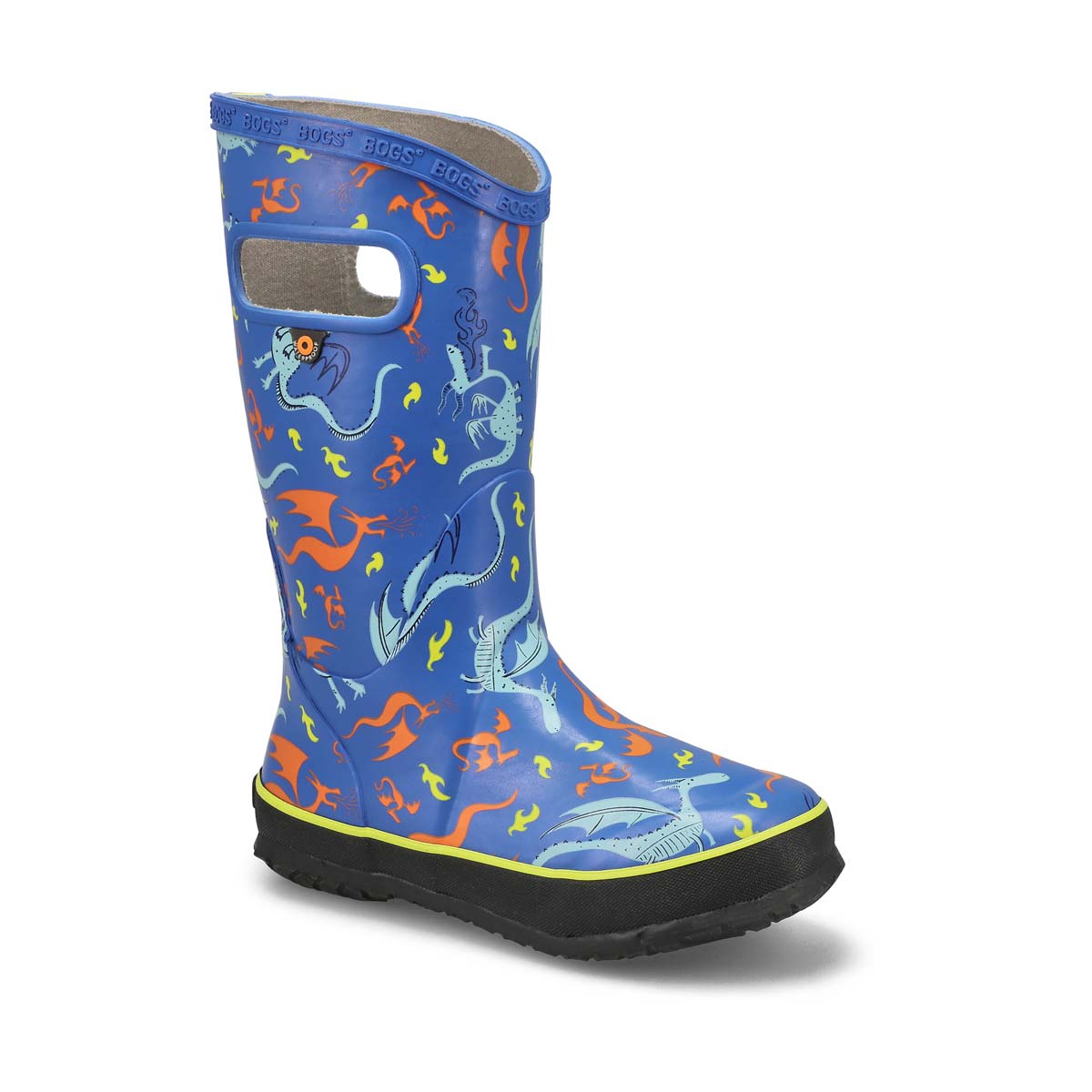 Bogs, Boy's Dragons Rain Boot - Blue Mlti