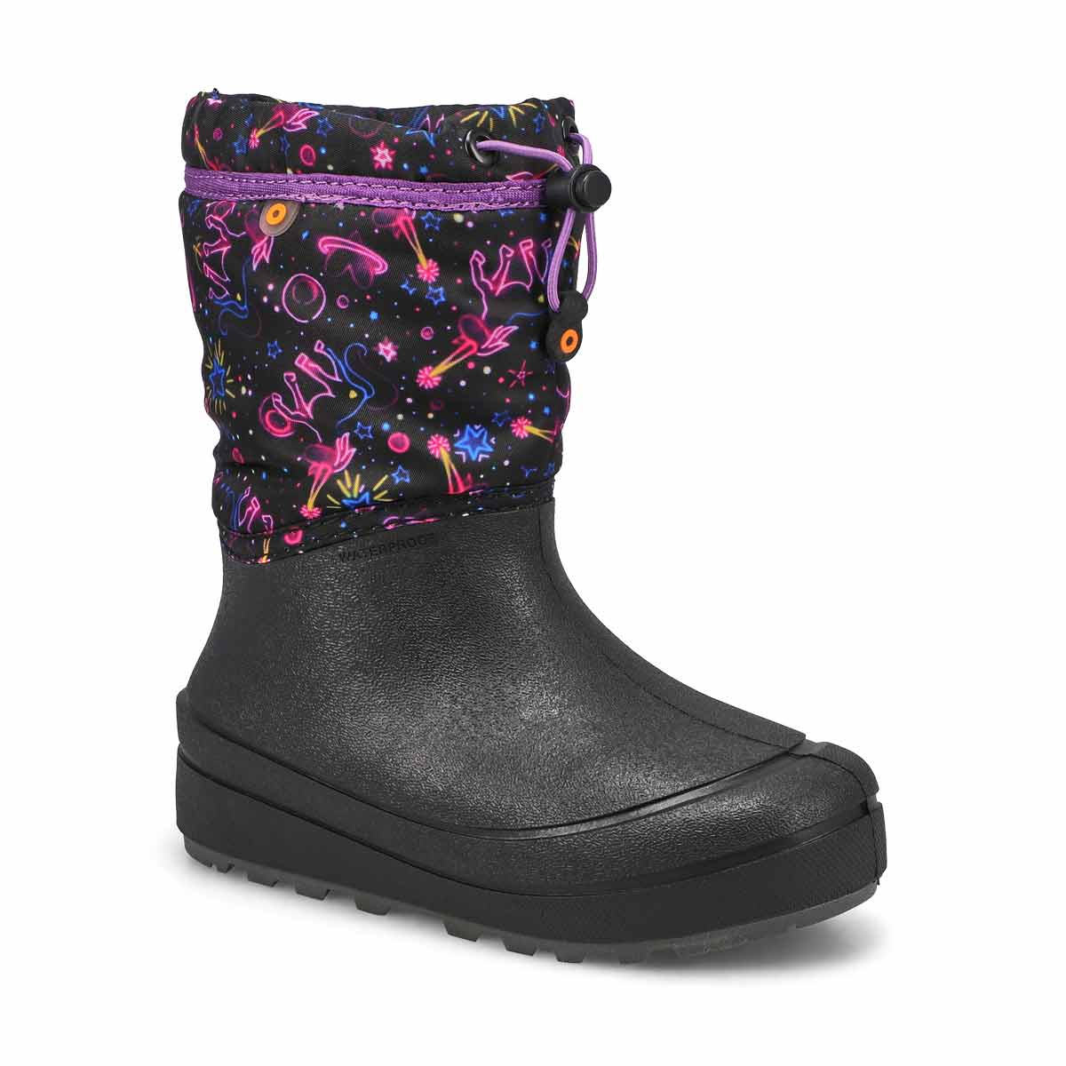 Bogs, Girls' Snow Shell Neon Unicorn Winter Boot