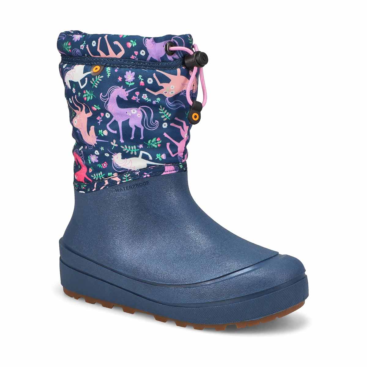 Bogs, Girls'  Snow Shell Unicorn Meadow Waterproof Winter Boot - Indigo Multi