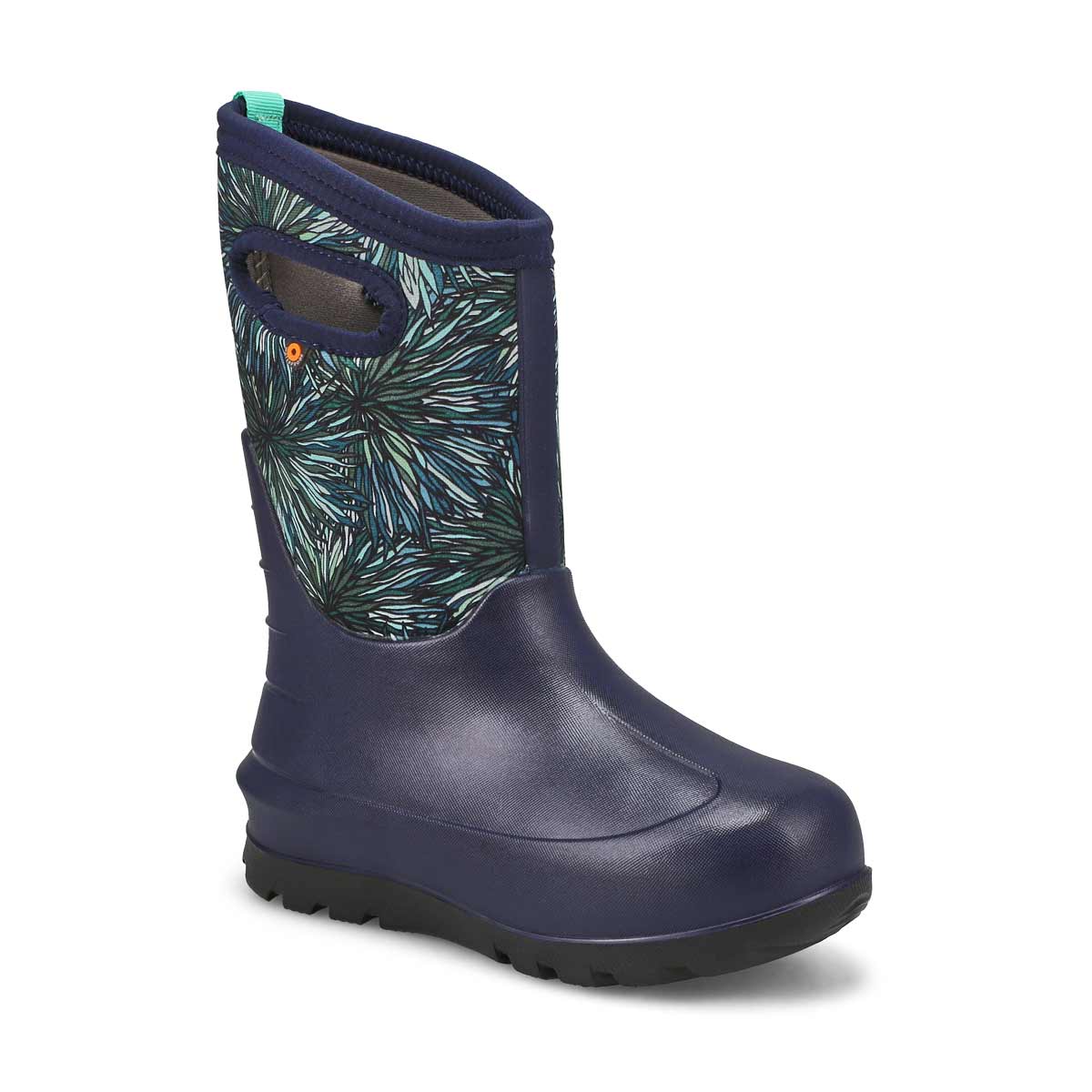 Bogs, Girls' Neo-Classic Firework Floral Waterproof Boot - Navy Multi