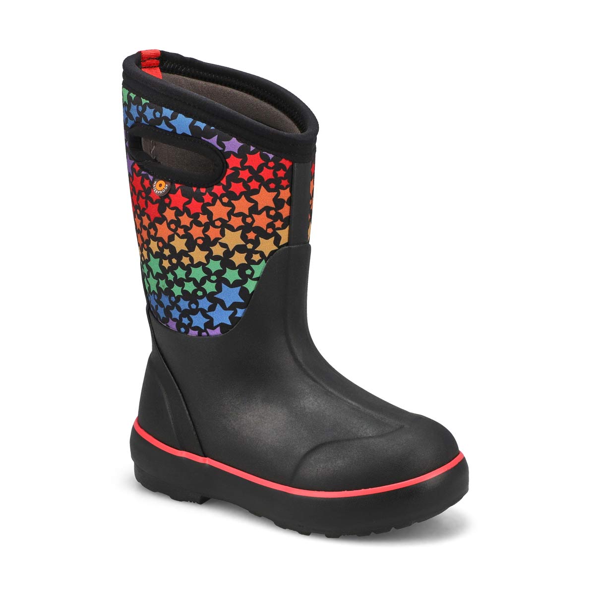 Bogs, Botte imperméable CLASSIC II RAINBOW STARS, noir multi, filles