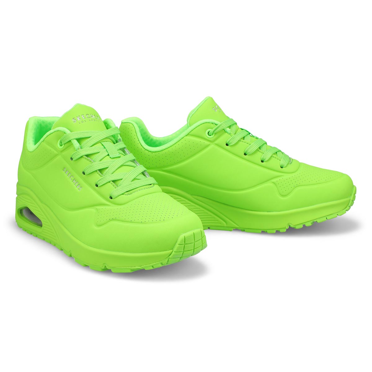 Womens Uno Night Shades Lace Up Sneaker - Lime Green