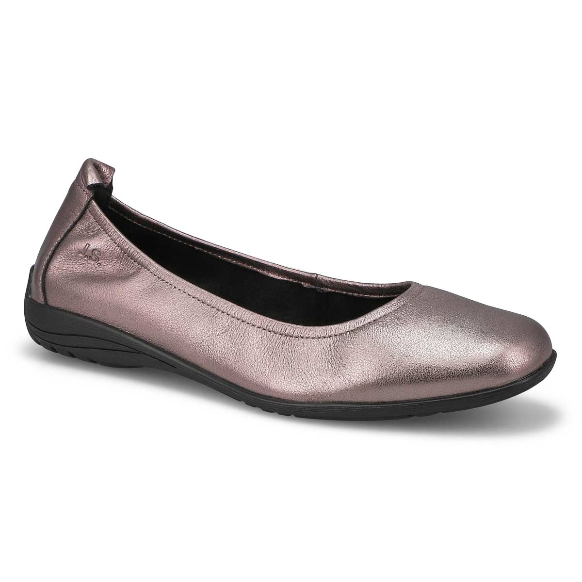 Womens  Fenja 01 Leather Ballerina Flat - Basalt