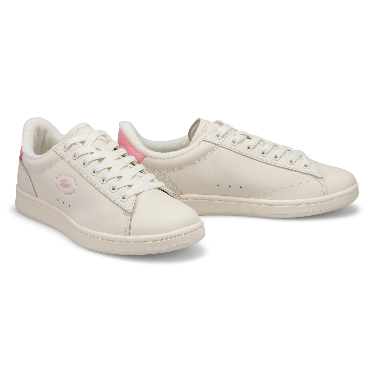 Womens Carnaby Set Leather Sneaker - White/Light Pink