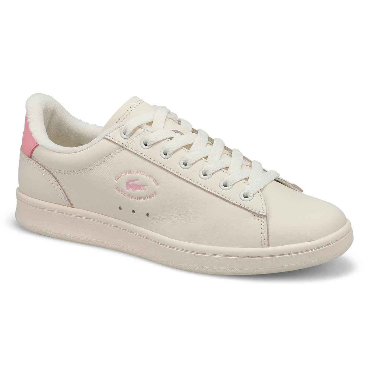 Womens Carnaby Set Leather Sneaker - White/Light Pink