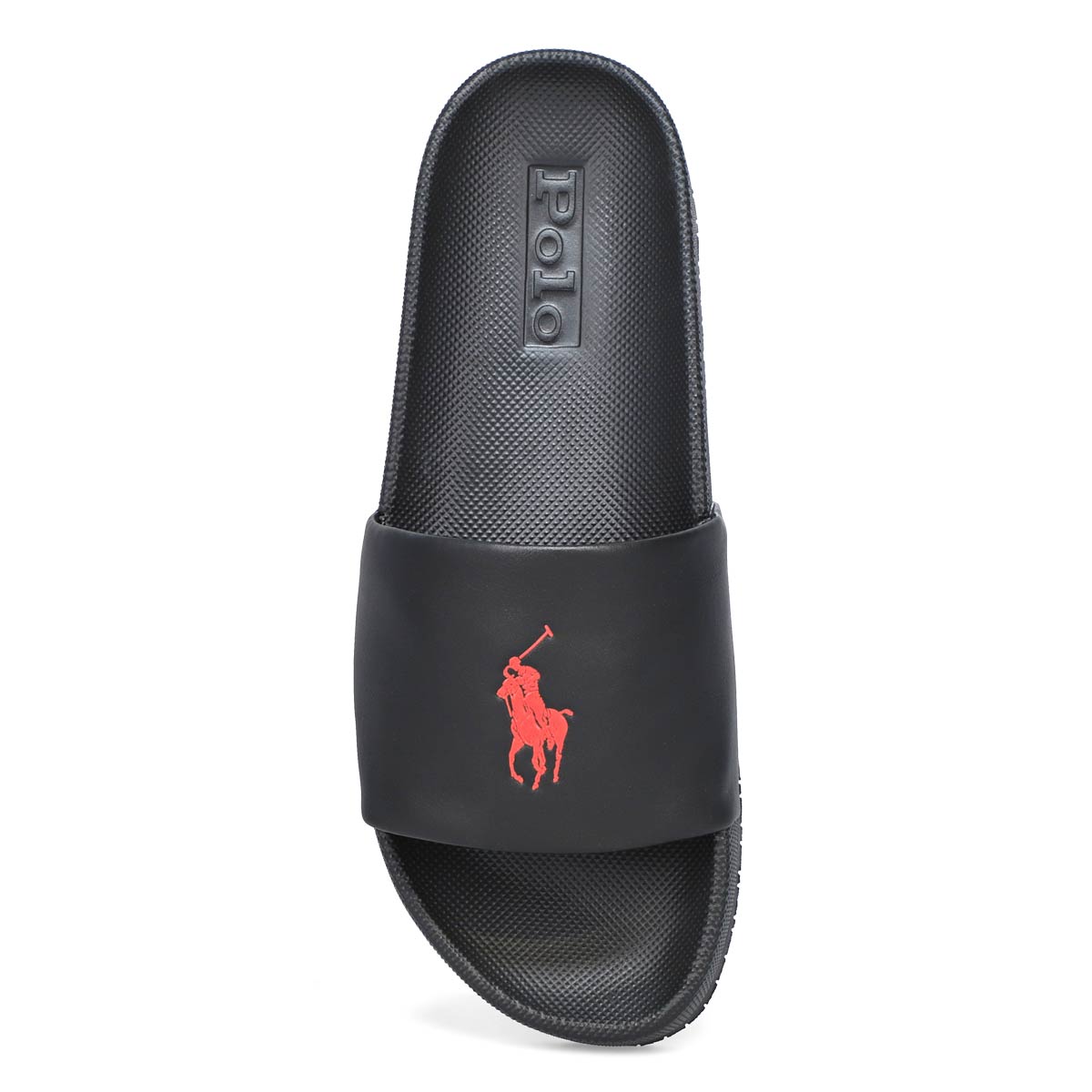 mens black polo slides