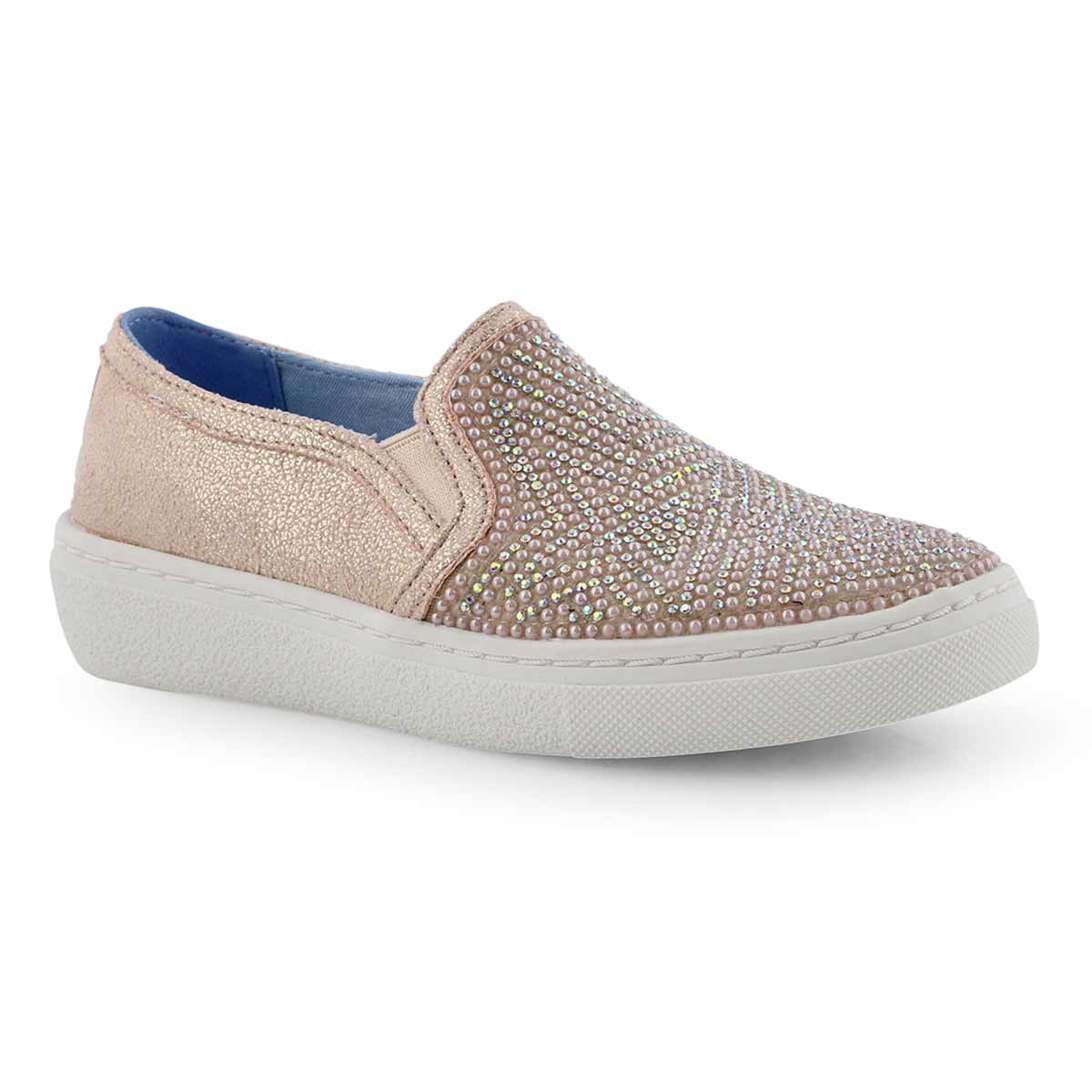 skechers slip on gold