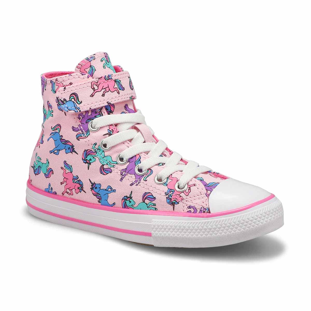 Converse, Girls' Chuck Taylor All Star  Unicorn Hi Top Sneaker - Pink Multi