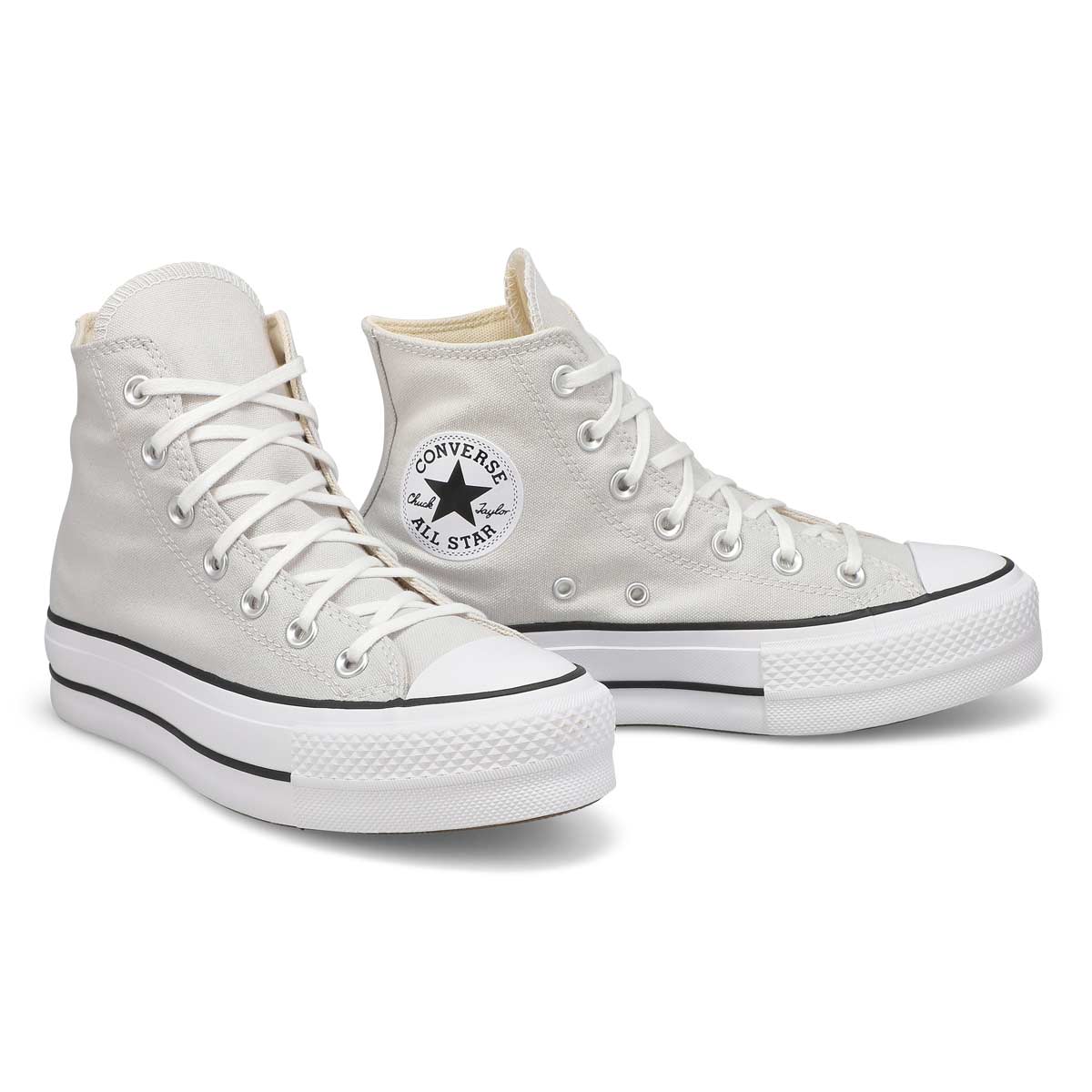 Womens Chuck Taylor All Star Lift Hi Top Platform Sneaker - Barely Grey/White/Black