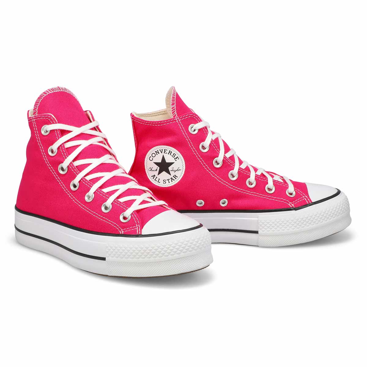 Womens Chuck Taylor All Star Lift Hi Top Platform Sneaker - Cerise Pink/White/Black