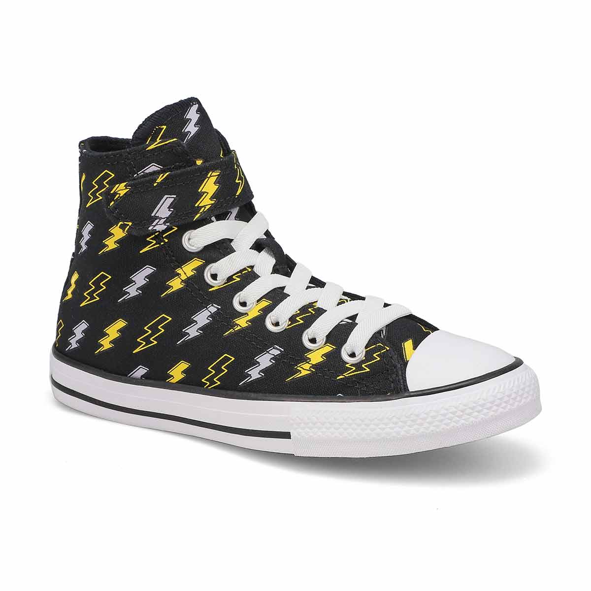 Converse, Kids Chuck Taylor All Star 1V Converse Bolts Mid Sneaker - Black Golden Wren Ghost Town