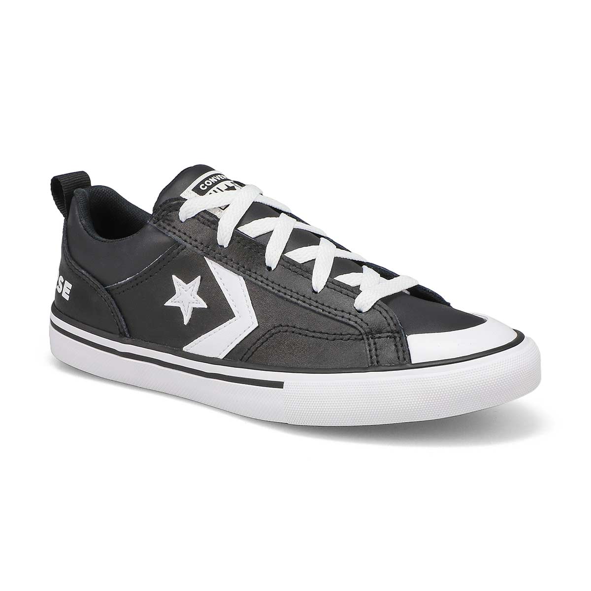 Converse, Baskets en cuir CHUCK TAYLOR ALL STAR PRO BLAZE, noir blanc souris, garçons