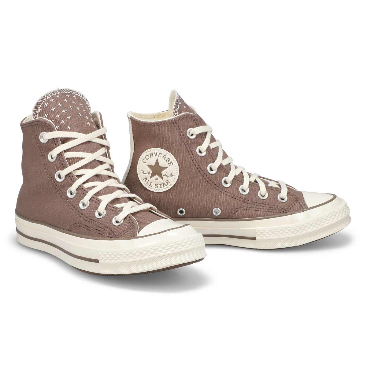 Womens Chuck 70 Hi Top Sneaker - Classic Taupe/Classic Tauple/Egret