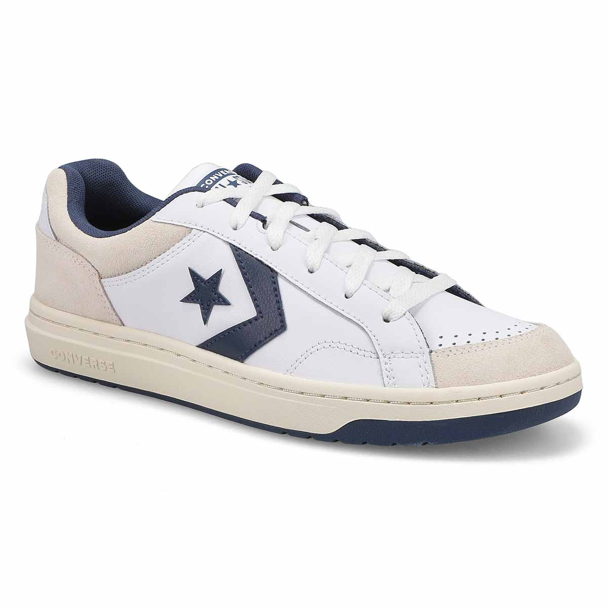 Converse, Men's Pro Blaze Court Worn Sneaker - White Navy Vaporous Gray