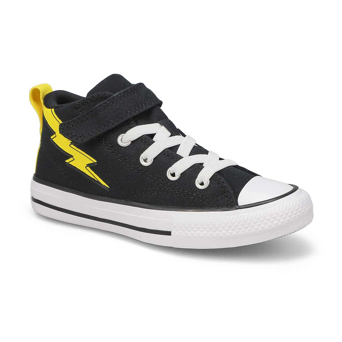 Boys Chuck Taylor All Star Malden Street Converse Bolts Mid Sneaker - Black/Golden Wren/White