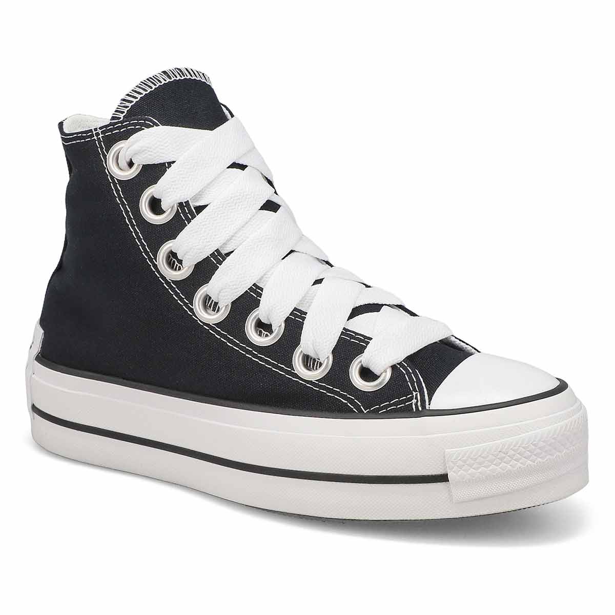 Womens Chuck Taylor All Star Lift Sketch Hi Platform Sneaker - Black/White/White