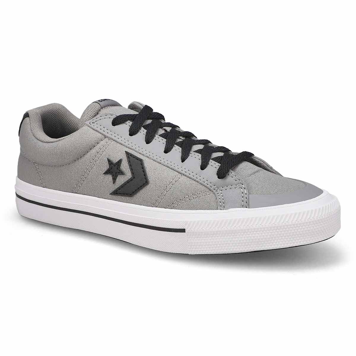 Converse, Men's Sport Casual Lace Up Sneaker - Classic Grey Black White