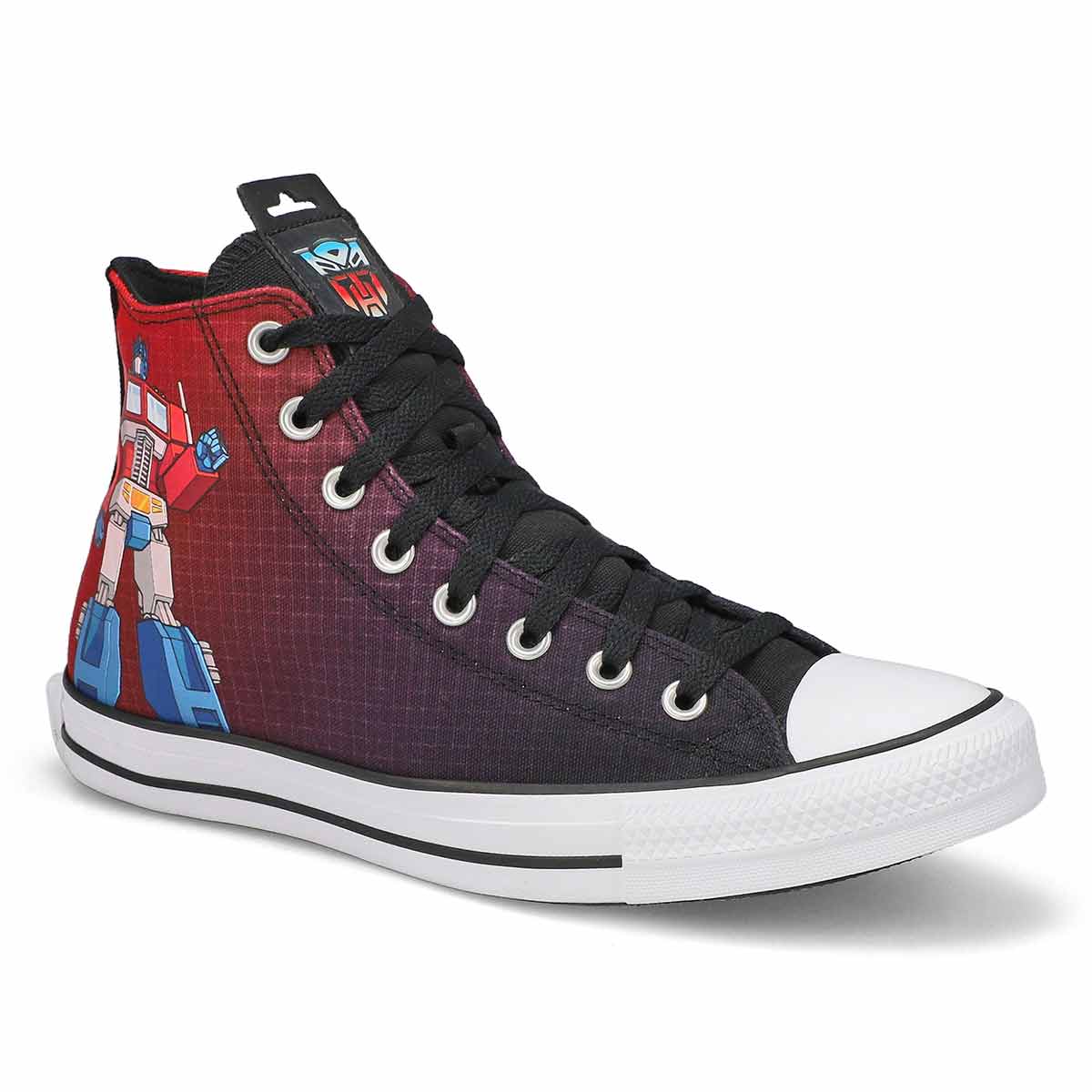 Converse, Men's Chuck Taylor All Star Optimus Prime Hi Top Sneaker - Black Fever Dream White