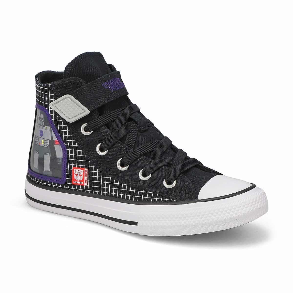 Converse, Kid's Chuck Taylor All Star 1V Transformers Hi Top Sneaker -  Black White Red