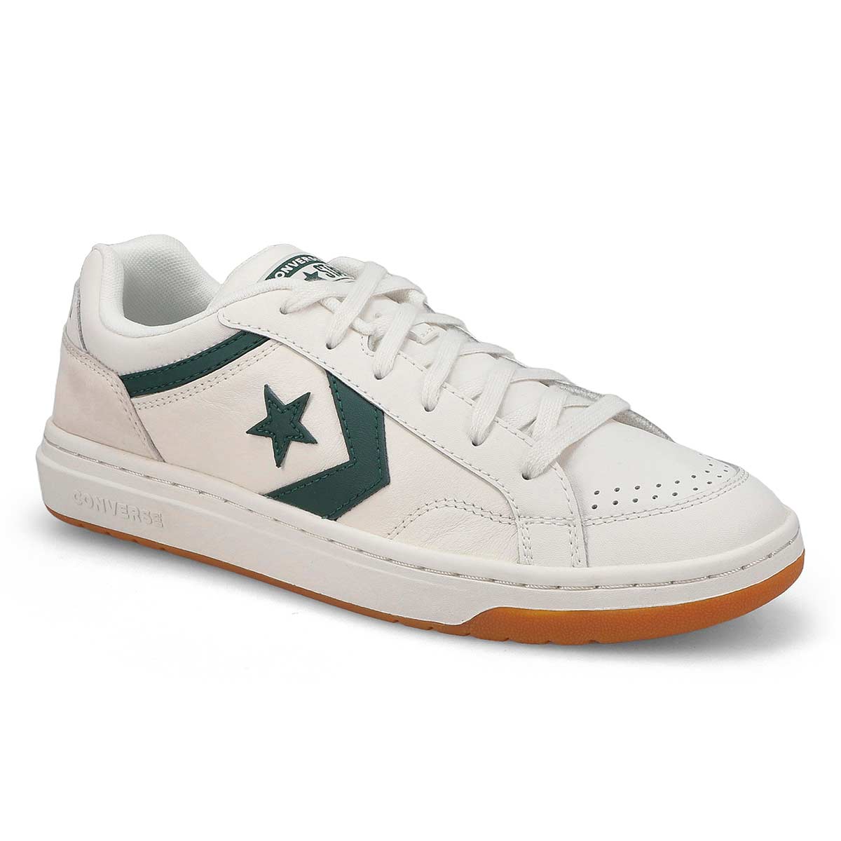 Converse, Baskets en cuir PRO BLAZE CLASSIC LUXE SPORT, blanc vintage vert jalousie aigrette, hommes