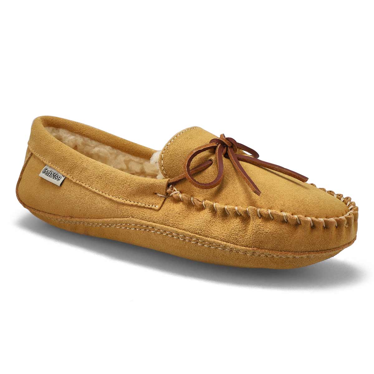 SoftMoc Men's Ace Fur Lined Moccasin - Sand | SoftMoc USA