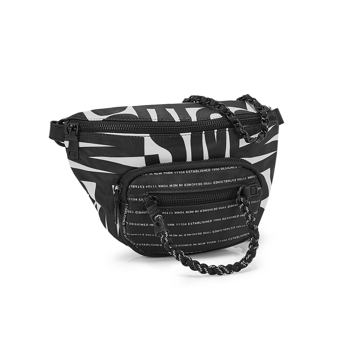 steve madden white fanny pack