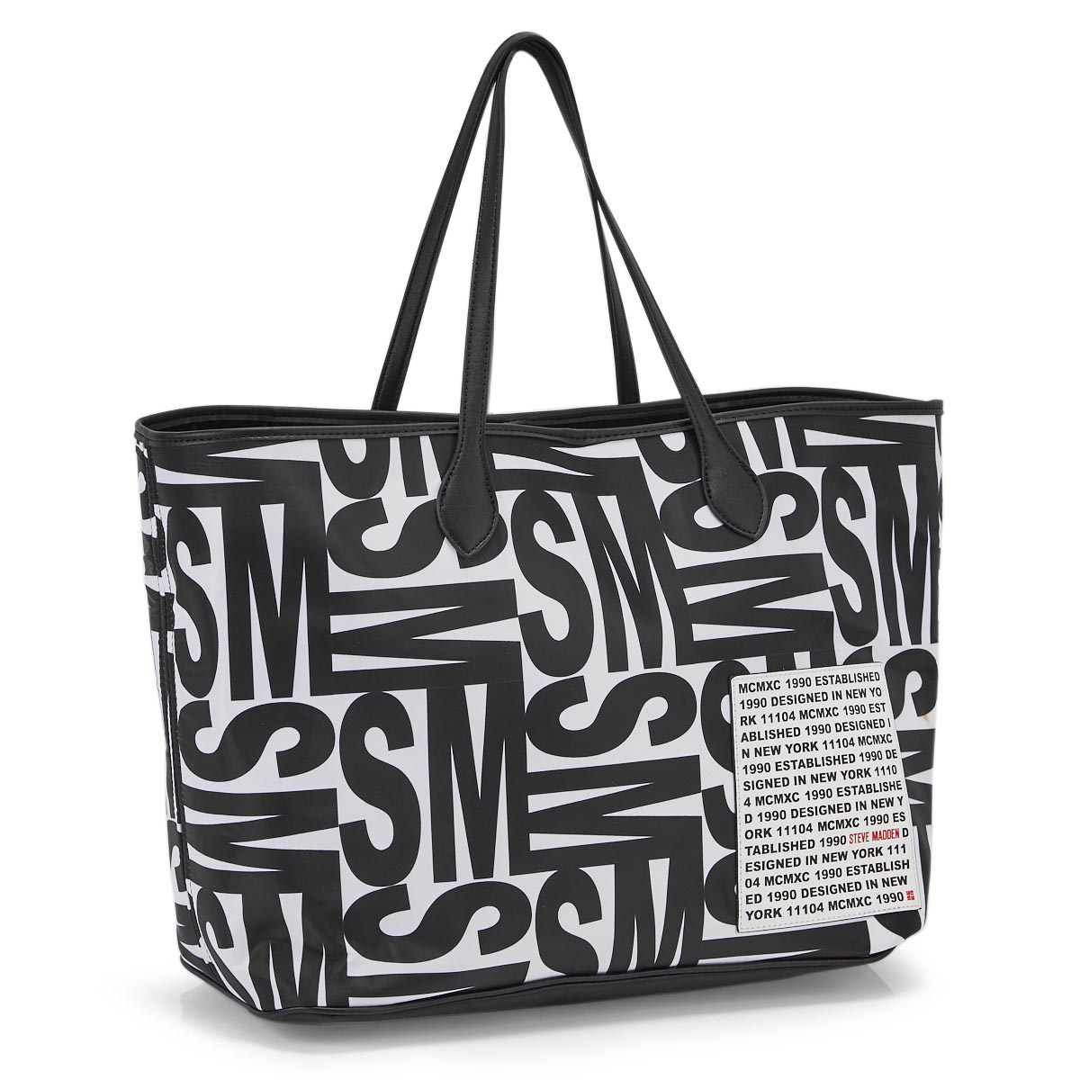 steve madden black tote bag