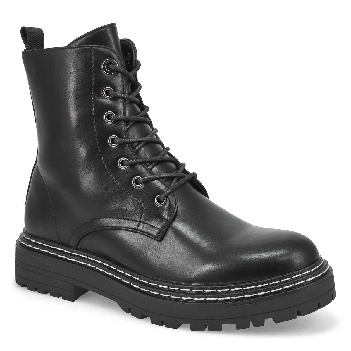 SteveMadden, Botte militaire lacée Borris, noir, femme