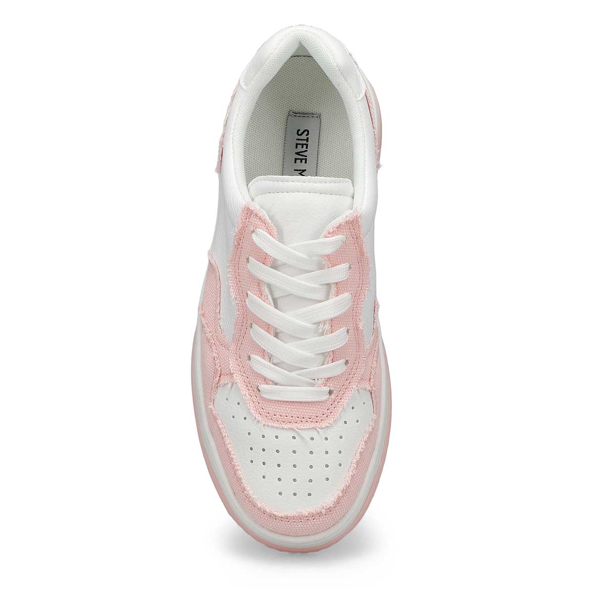 Womens Brynlee Lace Up Sneaker - White/Pink