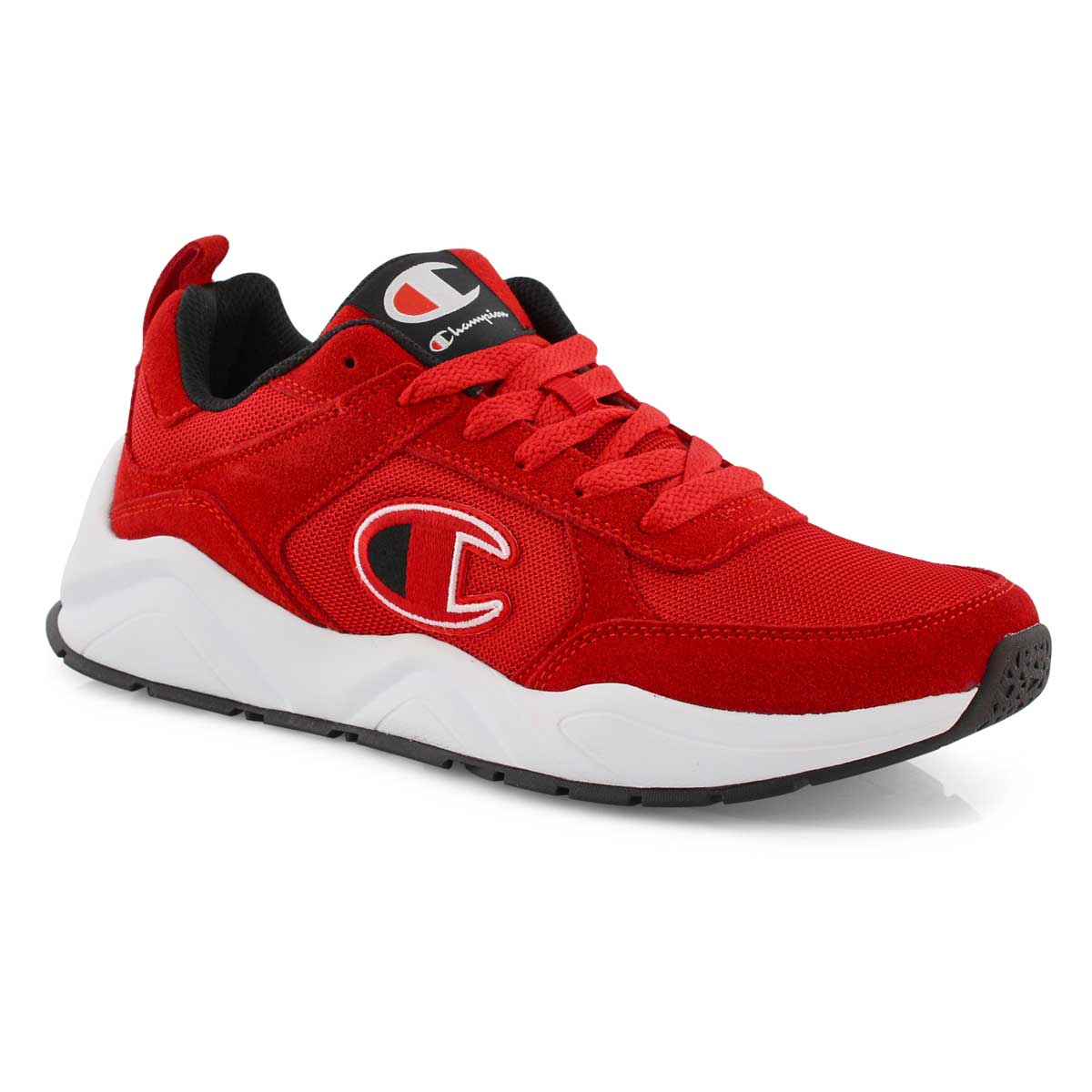 red and white champion shoes